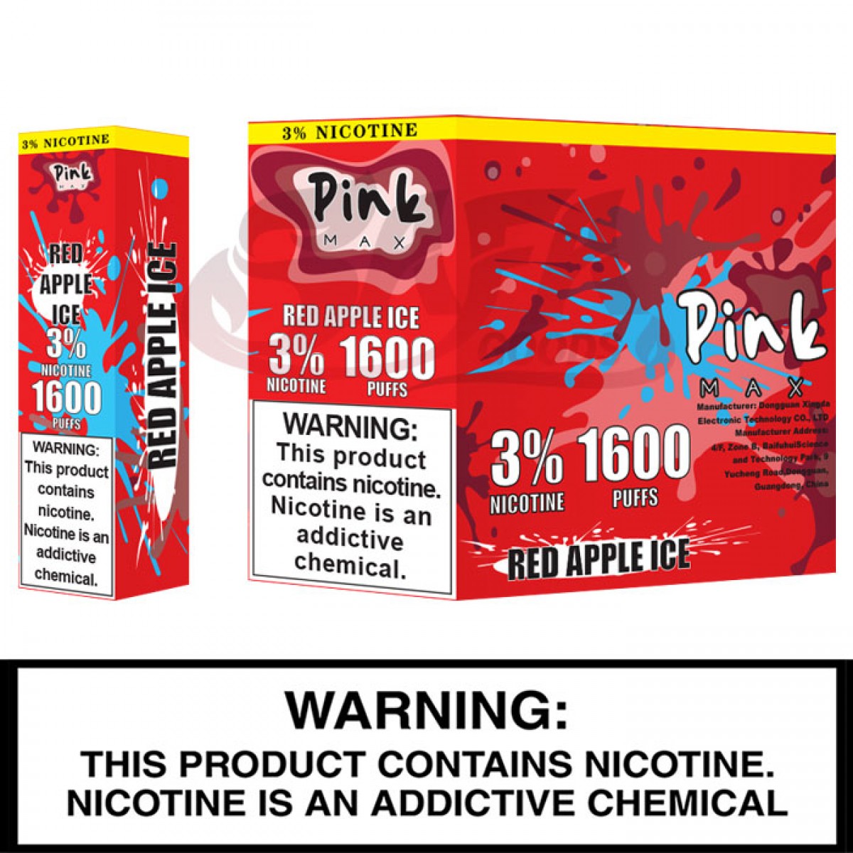 Pink Max 3% Disposables [1600 PUFFS] 10PC 
